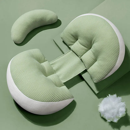 Oreiller de grossesse ergonomique pour dormeurs latéraux Coussin de soutien de grossesse Protection de la taille Soulage la pression abdominale et dorsale