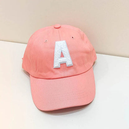 A-Letter Kids Baseball Caps Solid Color Children 2-5Year Boys Girls Baby Duck Tongue Cap Cotton Outdoor Sports Sunscreen Visors