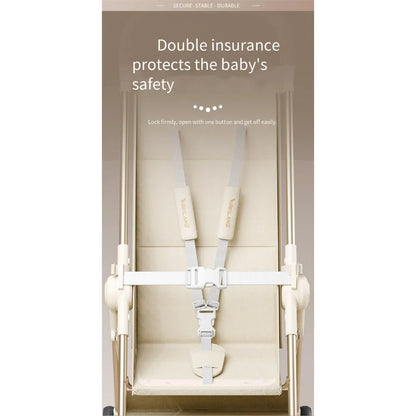Compact Stroller Foldable Light Stroller Toddler Stroller - Aircraft Stroller - with Double Safety Lock Strap - with Awning