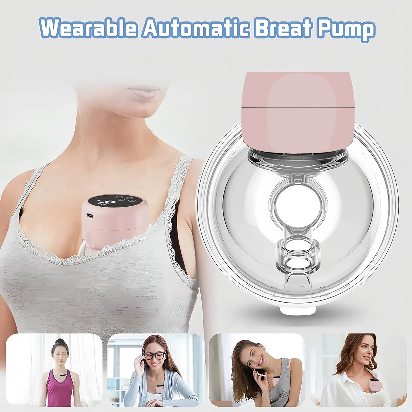 1 tire-lait portable mains libres électrique entièrement automatique intégré tire-lait portable allaitement indolore