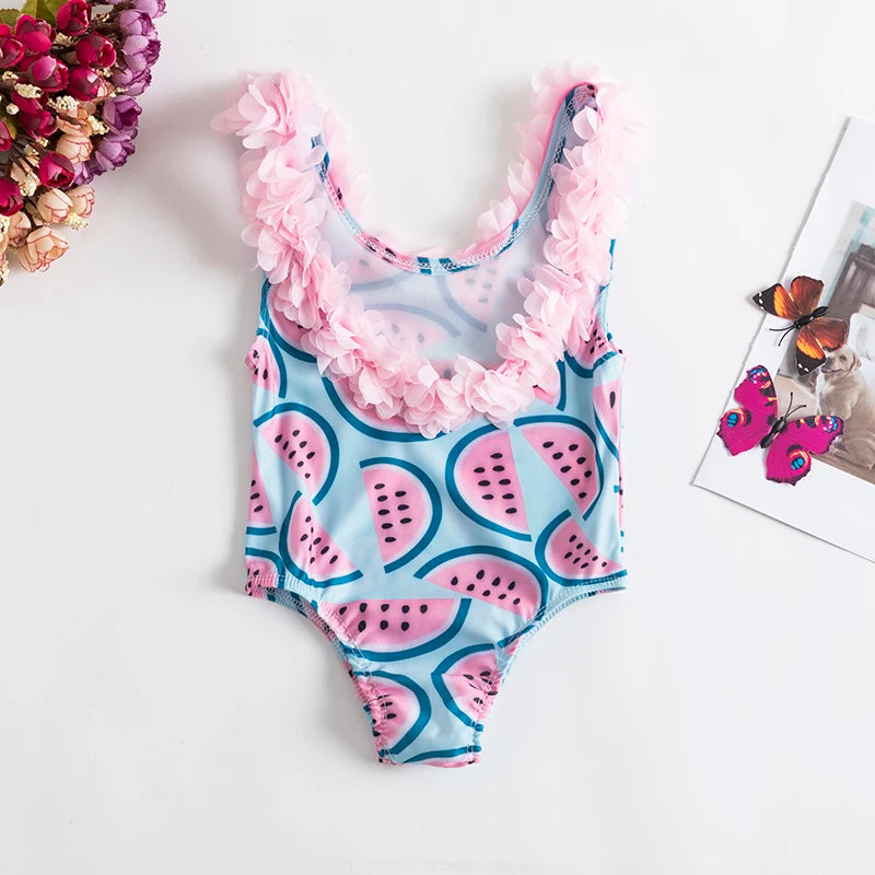 Maillots de bain pour bébé fille, ensemble bikini d'été, protection solaire, mignon, floral, pour tout-petits, maillots de bain une pièce pour la plage