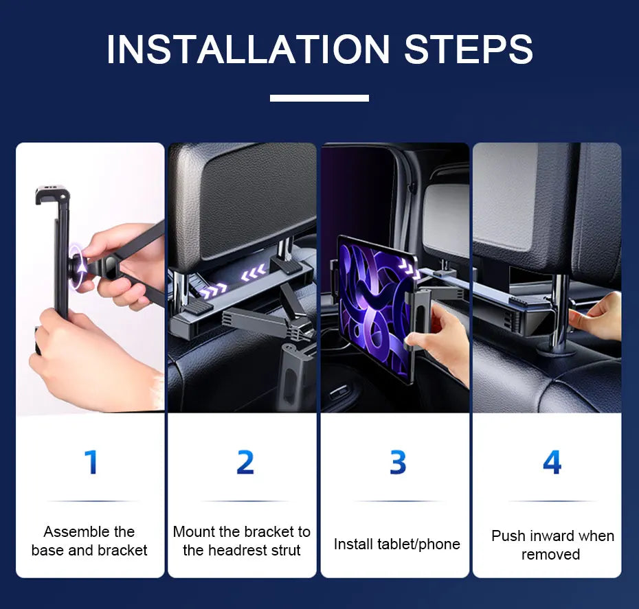 Kids Rear Seat Ipad Holder Car Seat Back Storage Hook for Phone Ipad Support Travel Child Baby Watching Cartoon Headrest Bracket