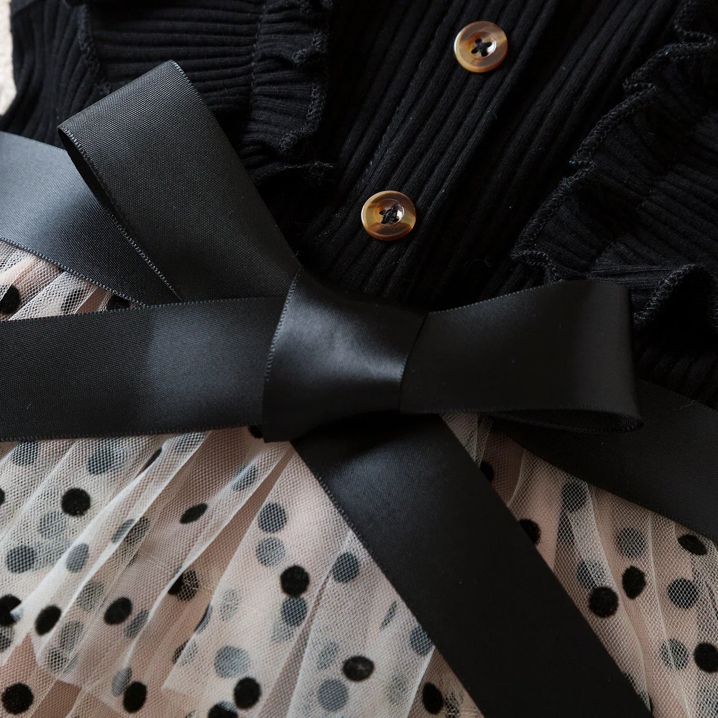 Robes d'été à pois pour filles, style coréen, jolies robes superposées, sans manches, décontractées, pour enfants de 2, 4 et 6 ans