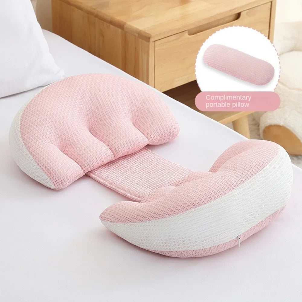 Coussin de taille pour femmes enceintes, oreiller de maternité doux en forme de U, coussin de soutien abdominal confortable, coussin de grossesse, oreiller de sommeil