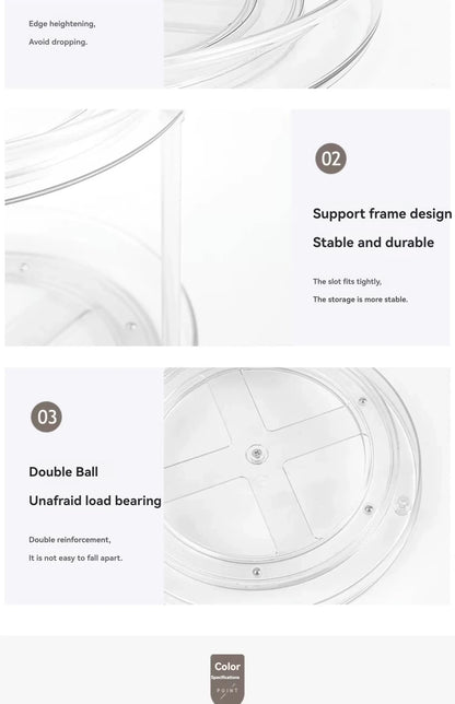 Safety Seat Adhesion Storage and Stora Desktop Cosmetics Storage Rack Transparent Rotating Storage Rack Multi-Layer Storage Rack