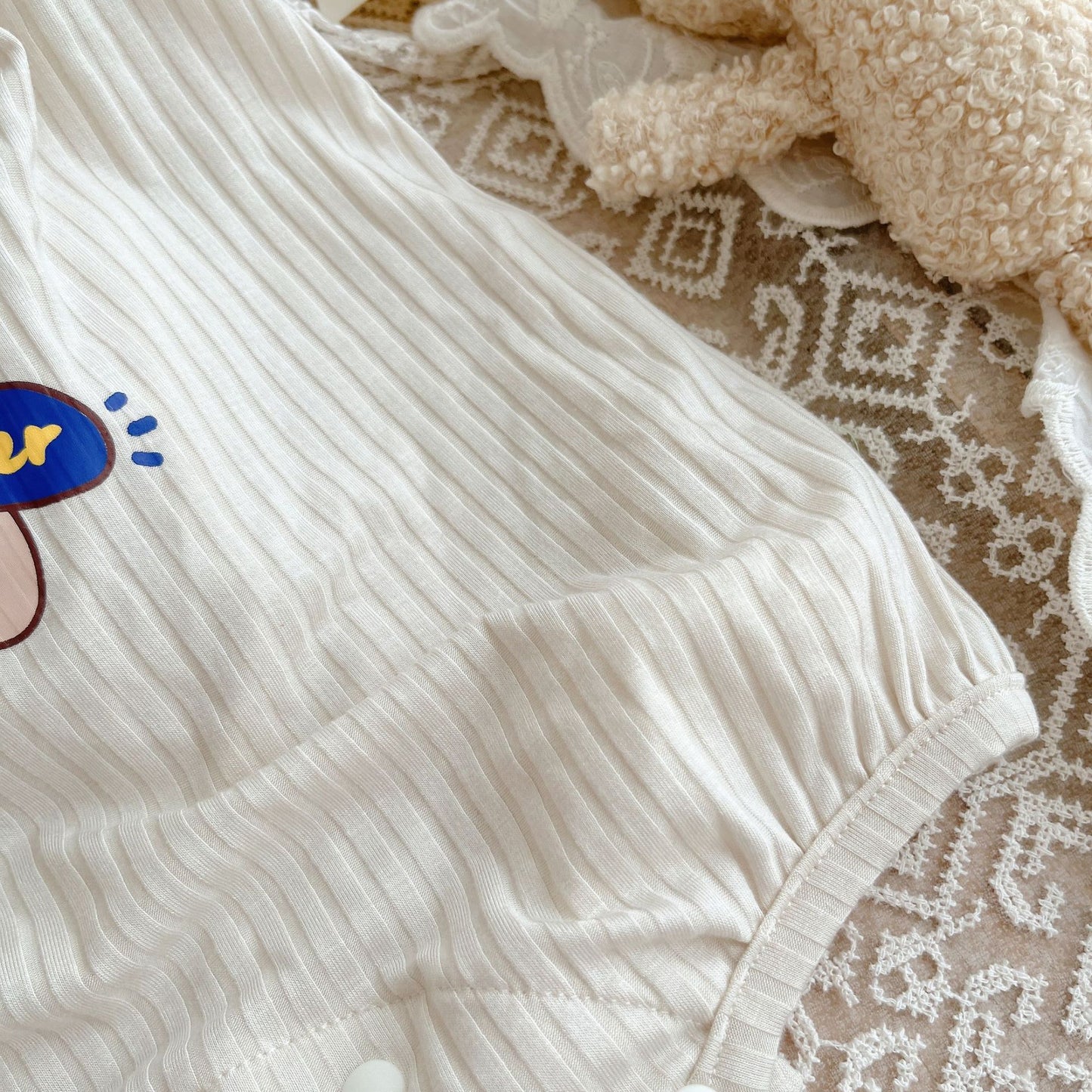 Combinaison mignonne à motif ours pour bébés et tout-petits - 90 % coton, fine et respirante, idéale pour l'été