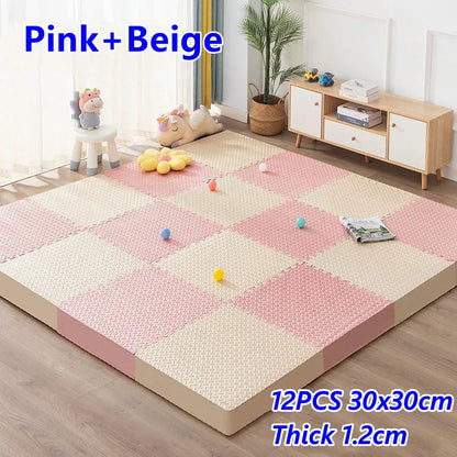 Baby Play Mat 12PCS Thick 1.2cm Activities for Play Mats Tatame Baby Mat Playroom Mat Floor Noise Mat Puzzle Mat Crawling Mat