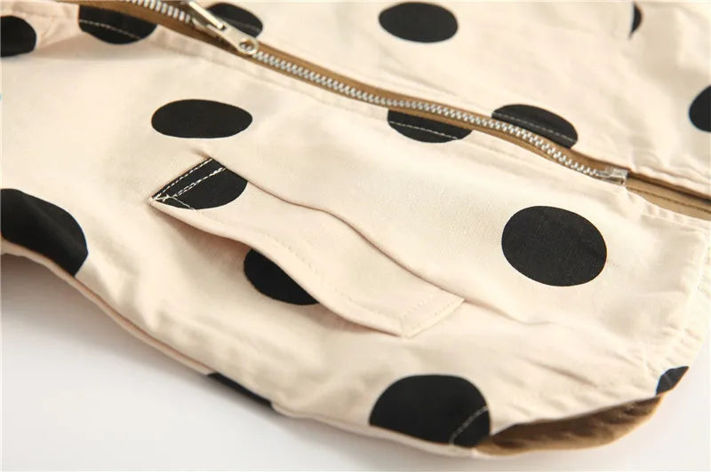Veste bébé bébé fille coupe-vent printemps et automne nouvelle veste à capuche double face à pois pour enfants veste bébé garçon