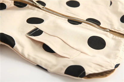 Veste bébé bébé fille coupe-vent printemps et automne nouvelle veste à capuche double face à pois pour enfants veste bébé garçon
