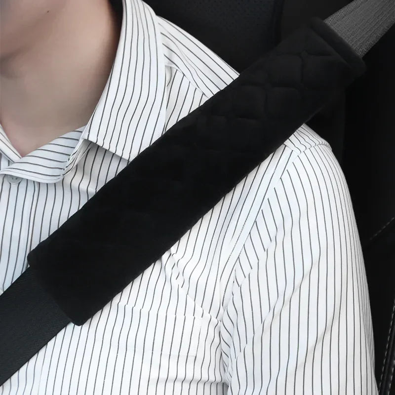 Universal Car Seat Belt Cover Adjustable Plush Car Safety Belt Cover Shoulder Pad for Kids Child Adults Car Interior Accessories