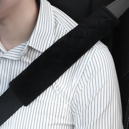 Universal Car Seat Belt Cover Adjustable Plush Car Safety Belt Cover Shoulder Pad for Kids Child Adults Car Interior Accessories