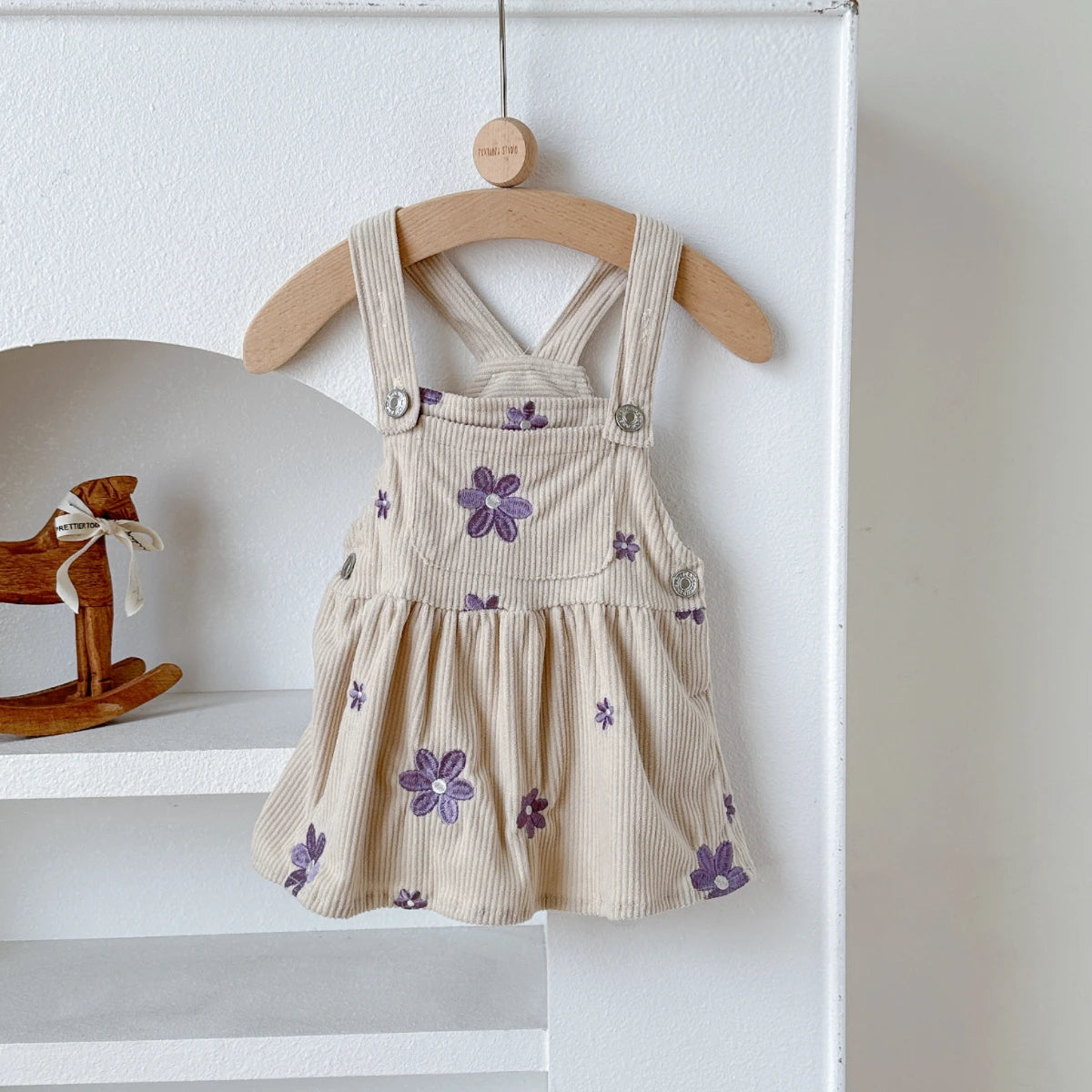 Vêtements printemps-automne pour bébé fille, robe à bretelles pour enfants, broderie florale, jolie feuille de lotus, vêtements pour nouveau-né