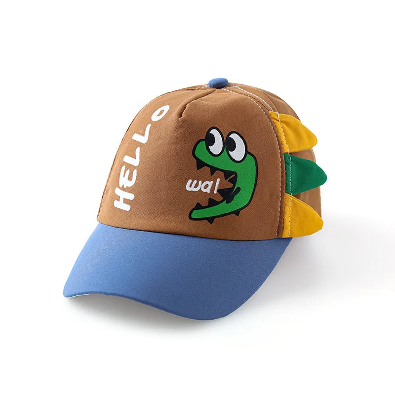 Cute Dinosaur Baby Bucket Hat Summer Newborn Baseball Cap Outdoor Beach Kids Baby Boy Girl Cartoon Bear Sun Hats Bonnets