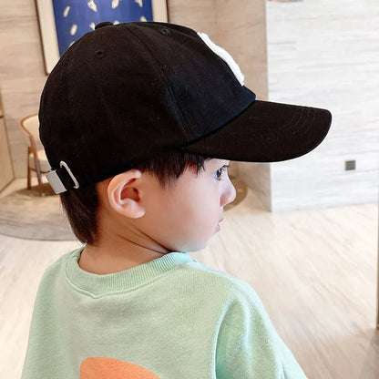 A-Letter Kids Baseball Caps Solid Color Children 2-5Year Boys Girls Baby Duck Tongue Cap Cotton Outdoor Sports Sunscreen Visors