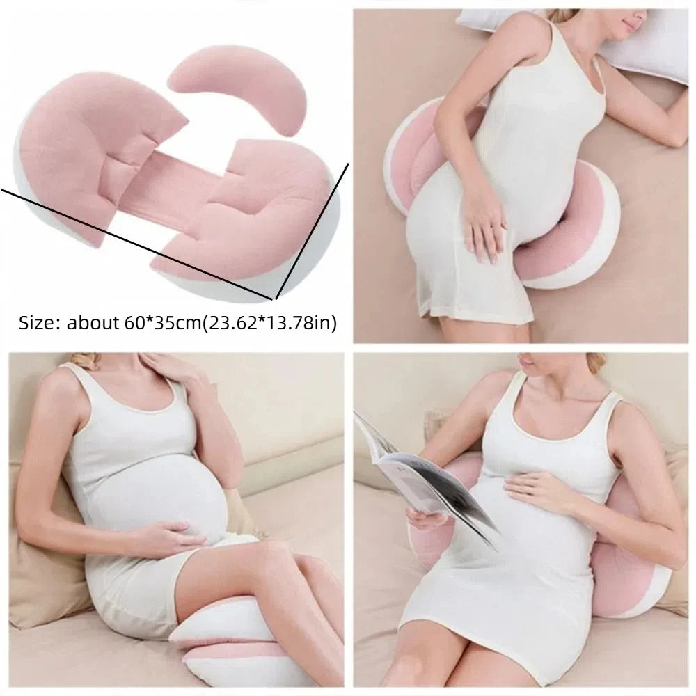 Coussin de taille pour femmes enceintes, oreiller de maternité doux en forme de U, coussin de soutien abdominal confortable, coussin de grossesse, oreiller de sommeil