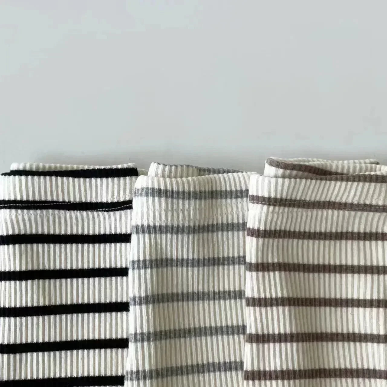 Leggings simples et solides pour bébé, pantalons skinny à rayures pour filles, pantalons slim en coton élastique pour nouveau-né, pantalons extensibles pour garçons