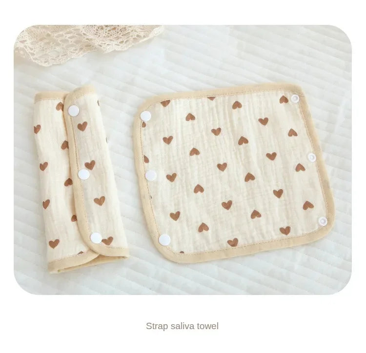 Baby Safety Belt Accessories Soft Cushion Shoulder Strap Cover Baby Waist Stool Drooling Bib Baby Strap Bib