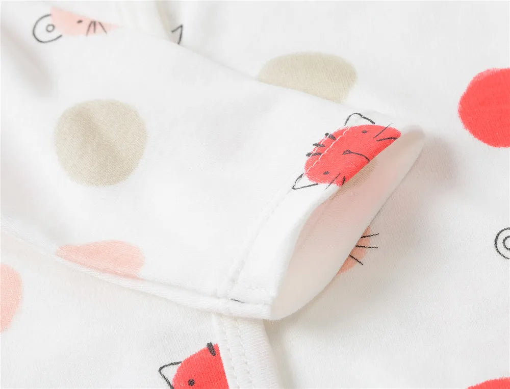 Barboteuse à pois pour bébé fille, lot de 3 pièces, 0 à 12 mois, joli vêtement printemps-automne à manches longues