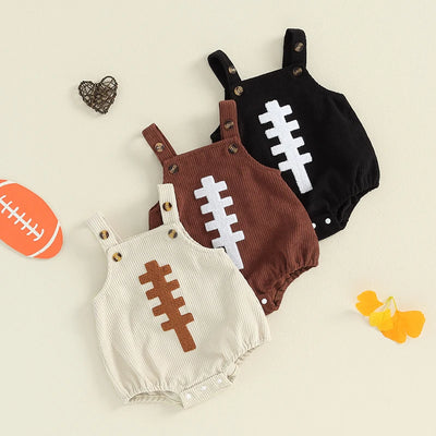 2024-05-29 Lioraitiin 0-12M Nouveau-né Bébé Garçons Filles Salopette Sans Manches Football Broderie Barboteuses Nouveau-Né Été Automne Tenue