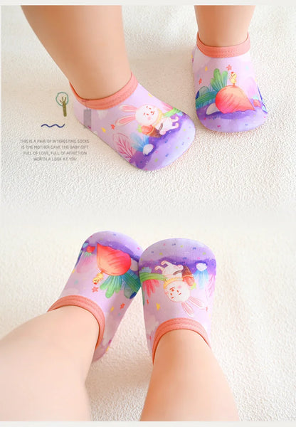 Chaussures d'eau pour bébé, motif animal de dessin animé coloré, pour piscine, plage, enfants, natation, surf, sport, baskets, chaussettes antidérapantes pour intérieur et extérieur