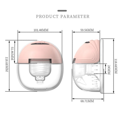 Tire-lait portable, écran intelligent, conception anti-fuite, mains libres, double, électrique, portable, avec 3 modes, 12 niveaux, avec bride de 24 mm