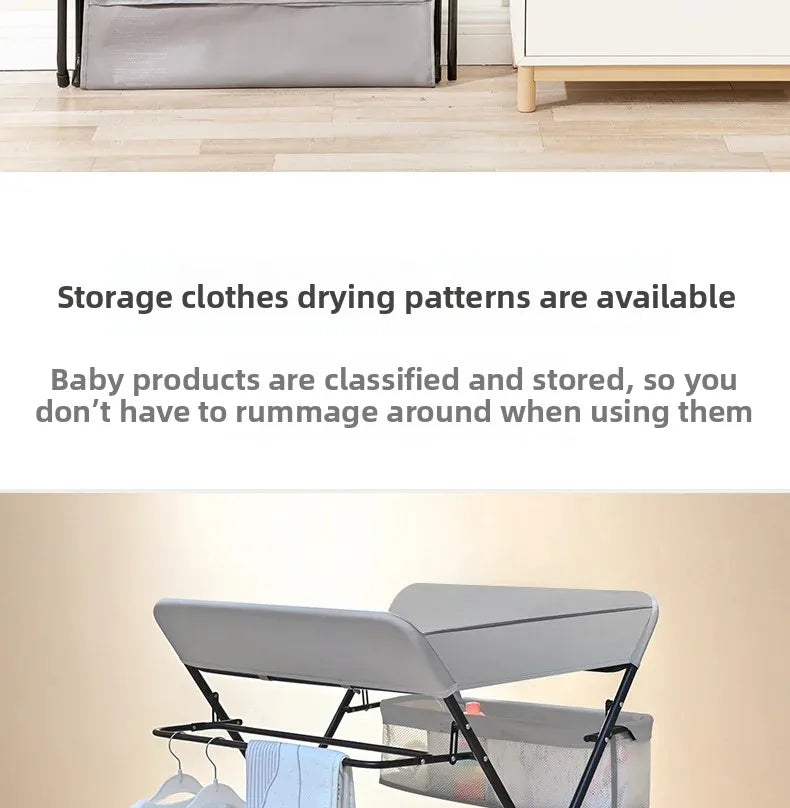 Multi-functional Baby Care Table, Newborn Baby Touch Table, Baby Diaper Changing Portable, Foldable Washable Bath Stand