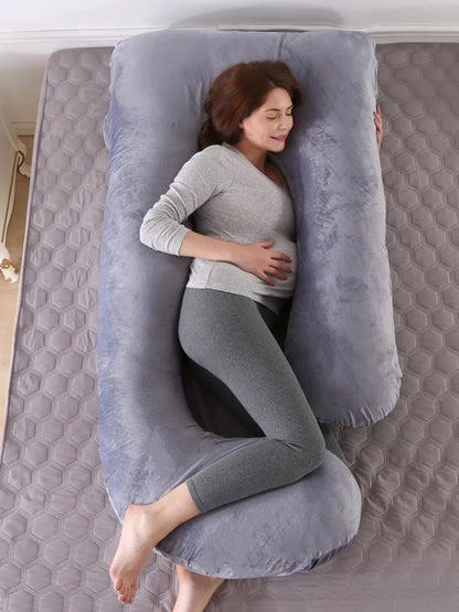 Oreiller de grossesse J 3 kg 6,6 lb pour femmes enceintes, sommeil, allaitement, maternité, soutien complet du corps pour le dos, le ventre, les hanches, les jambes, housse amovible