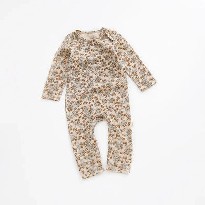 0-24M Nouveau-né Enfant bébé Garçons Filles Vêtements Printemps Imprimé Barboteuse Mignon Doux Coton Combinaison Manches Longues Coton Automne Bébé Tenue