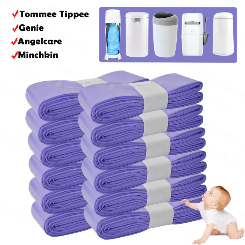 1/5/10Pcs Garbage Bags Diaper Pail Refills Bags For Tommee Tippee Sangenic Simplee or Twist&click For Angelcare For Genie Trash