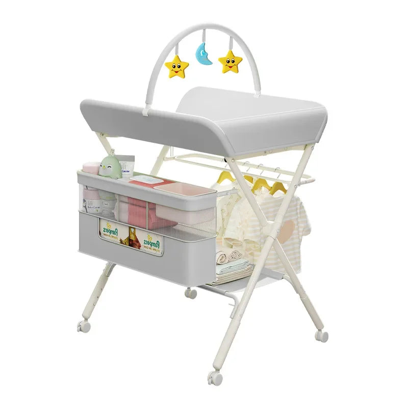 Baby Multifunctional Nursing Table, Foldable Diaper Table, Baby Bathing and Touching Table, Newborn Baby Diaper Changing Table