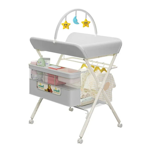 Baby Multifunctional Nursing Table, Foldable Diaper Table, Baby Bathing and Touching Table, Newborn Baby Diaper Changing Table
