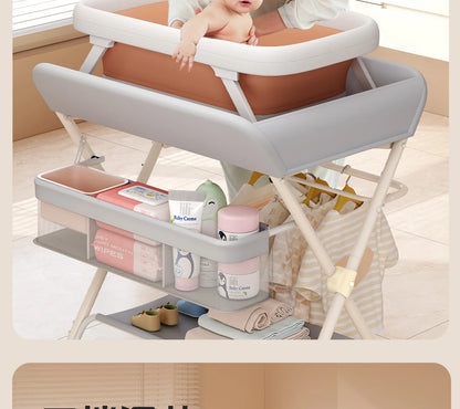 Baby Multifunctional Nursing Table, Foldable Diaper Table, Baby Bathing and Touching Table, Newborn Baby Diaper Changing Table