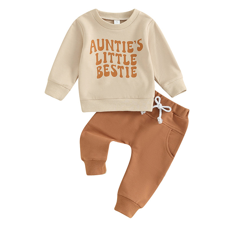 2023-09-21 Lioraitiin Ensemble de vêtements pour bébé garçon de 0 à 3 ans, imprimé lettres, pull à manches longues, sweat-shirt et pantalon, tenues d'automne et d'hiver