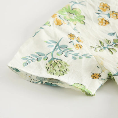 Robe d'été à manches courtes en coton pour petites filles, tenue de vacances, Sanlutoz Notely