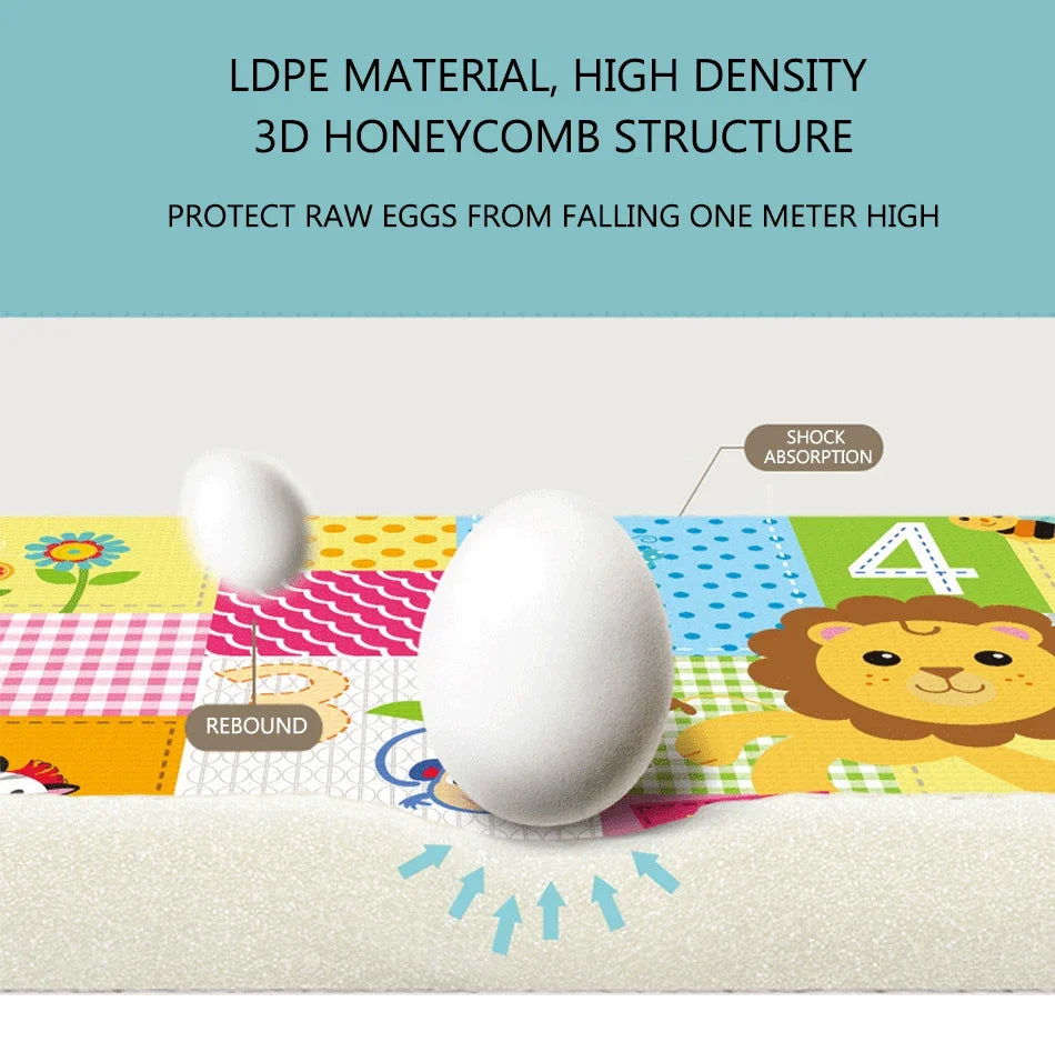 Activities mat for baby Outdoor Camping Mat Foldable Play Mat Double-Sided Cartoon Pattern Waterproof Carpet Easy to Carry