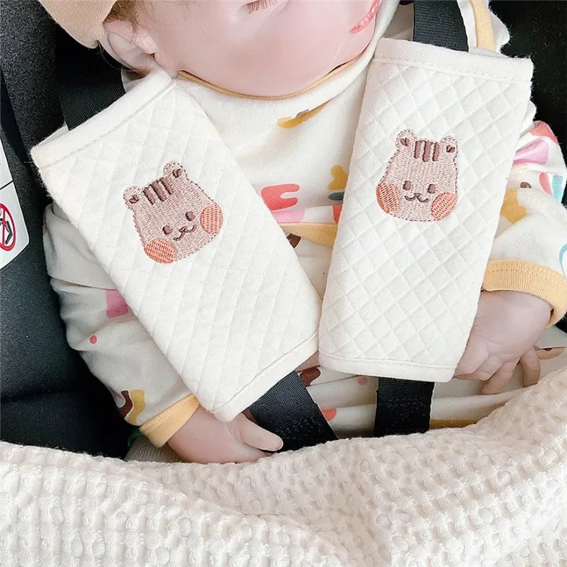Cushion Shoulder Strap Cover Chest Protection Vehicle Seat Cushion for Kid Soft Pad Anti-strangling Baby Safety Belt Accessories