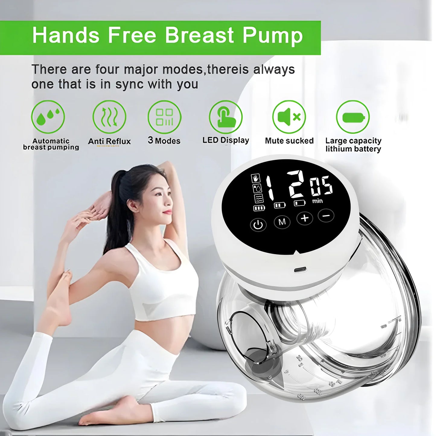 Tire-lait intelligent portable, tire-lait électrique entièrement automatique intégré, tire-lait portable, allaitement