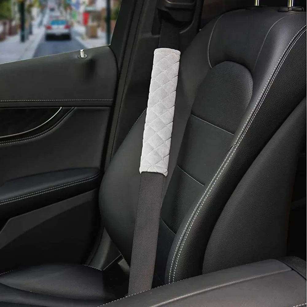 Universal Car Seat Belt Cover Adjustable Plush Car Safety Belt Cover Shoulder Pad for Kids Child Adults Car Interior Accessories
