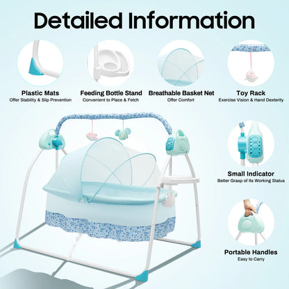 [Automatic Baby Swing] 1 Automatic Baby Swing with Music & Mosquito Net - for Infants