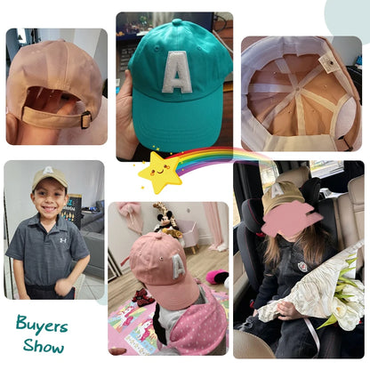 A-Letter Kids Baseball Caps Solid Color Children 2-5Year Boys Girls Baby Duck Tongue Cap Cotton Outdoor Sports Sunscreen Visors