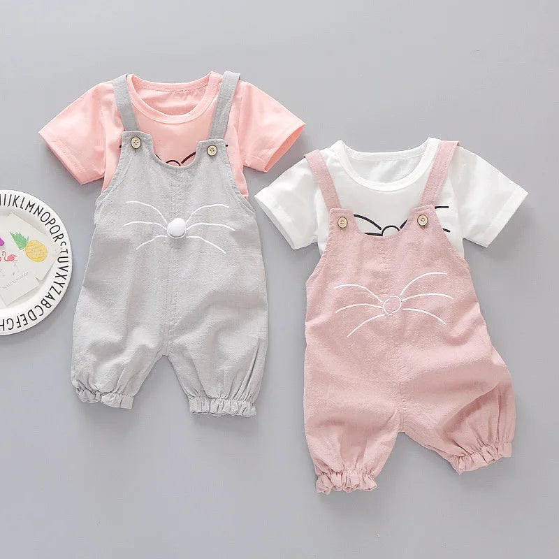 Ensemble de vêtements de printemps pour nouveau-né fille, costume de mode T-shirt + pantalon, vêtements d'extérieur pour bébé fille, ensembles de vêtements de sport