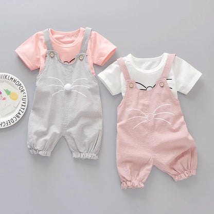 Ensemble de vêtements de printemps pour nouveau-né fille, costume de mode T-shirt + pantalon, vêtements d'extérieur pour bébé fille, ensembles de vêtements de sport