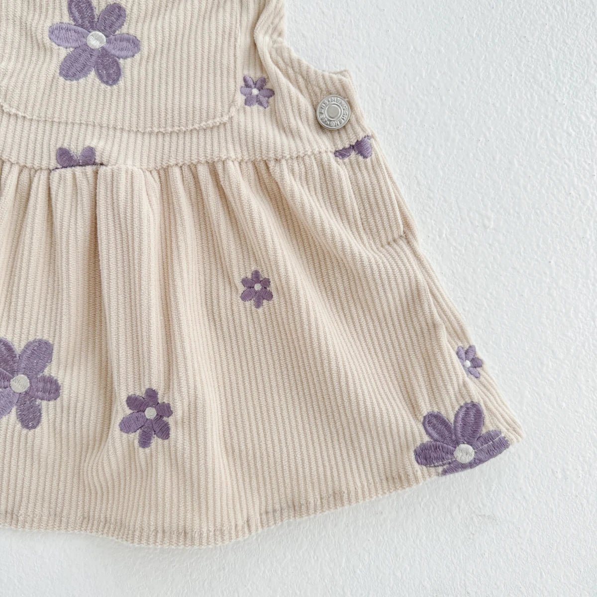Vêtements printemps-automne pour bébé fille, robe à bretelles pour enfants, broderie florale, jolie feuille de lotus, vêtements pour nouveau-né