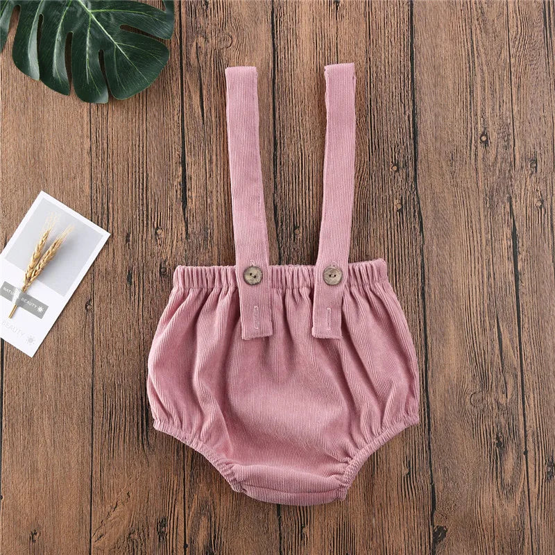 Short d'été à bretelles pour bébé de 0 à 24 mois, salopette ajustable avec bretelles boutonnées, short ample, barboteuse pour fille et garçon