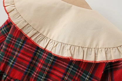 Printemps automne nouveau-né bébé fille vêtements robe à carreaux à manches longues pour bébé filles vêtements 1er bébé anniversaire robes de princesse robe