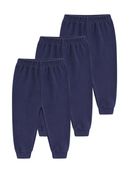 Ensemble 3 pièces pour bébé garçon et fille, pantalon 100 % coton, quatre saisons, pour nouveau-né de 0 à 24 mois, couleur unie