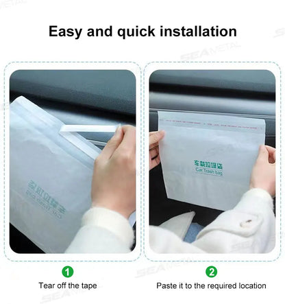 Baby Diaper Storage Bag Interior Car Seat Back Diaper Waste Organizer Kids Tissue Rubblish Storage Bag Protable Auto Waste Bags
