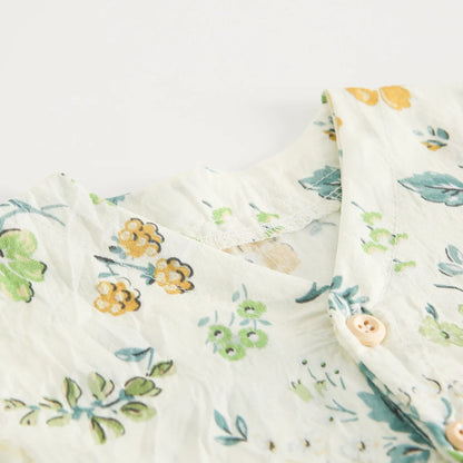 Robe d'été à manches courtes en coton pour petites filles, tenue de vacances, Sanlutoz Notely