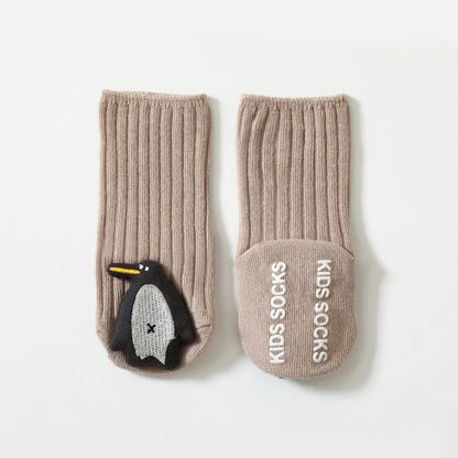 Chaussettes bébé, jolies chaussettes de dessin animé pour enfants, antidérapantes, pour filles et garçons, chaussettes de sol pour tout-petits, printemps-automne, mignonnes, accessoires pour nouveau-nés