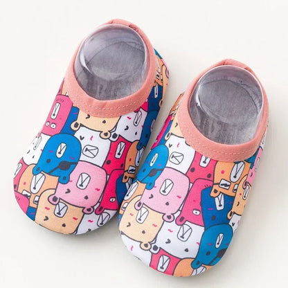 Chaussures d'eau pour bébé, motif animal de dessin animé coloré, pour piscine, plage, enfants, natation, surf, sport, baskets, chaussettes antidérapantes pour intérieur et extérieur